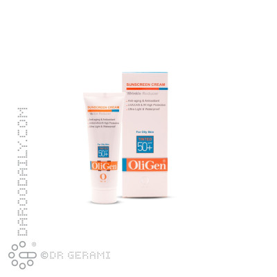 کرم ضد آفتاب رنگی پوست چرب فاقد چربی SPF50 الی ژن 50 میلی لیتری