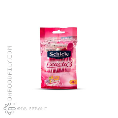 خودتراش زنانه 3 لبه مدل اگزکتا شیک 4 عددی