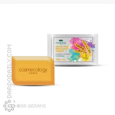 صابون گلیسیرینه جوانه گندم و ویتامین E کاسمکولوژی 120 گرمی