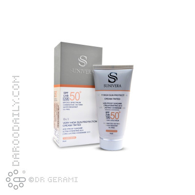 کرم ضد آفتاب بژ تیره پوست چرب SPF50 سانیورا ۵۰ میلی لیتری