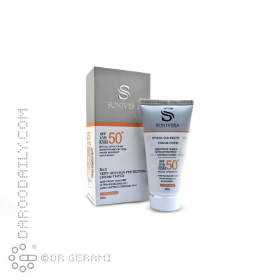 کرم ضد آفتاب بژ تیره پوست خشک SPF50 سانیورا ۵۰ میلی لیتری
