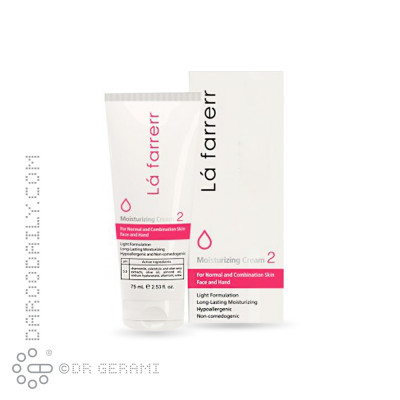کرم مرطوب کننده پوست نرمال و مختلط دست و صورت لافارر 75 میلی لیتری