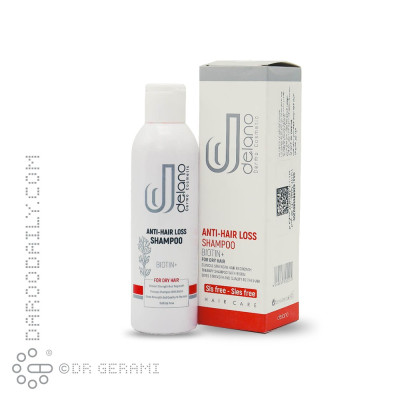 شامپو ضد ریزش موهای خشک بیوتین پلاس دلانو 200 میلی لیتری