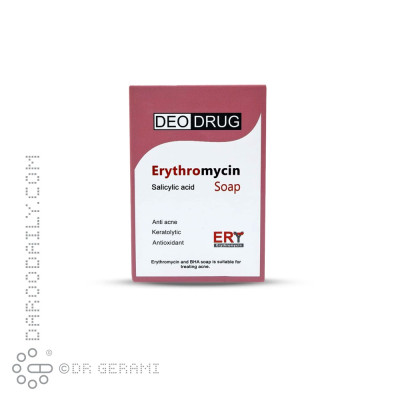 صابون اریترومایسین مناسب پوست های چرب و آکنه ای دئودراگ 90 گرمی