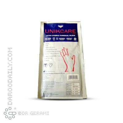 دستکش لاتکس استریل جراحی یونیک کر  سایز 7.5