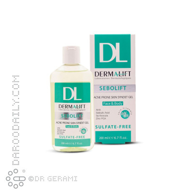 ژل شستشوی پوست سبولیفت درمالیفت ۲۰۰ میلی لیتری