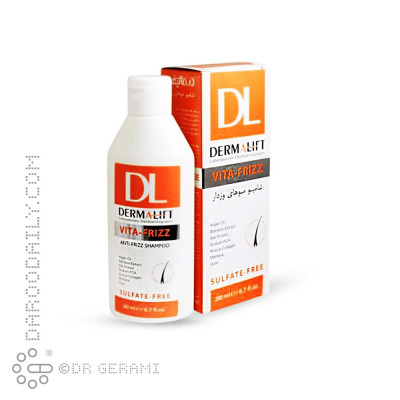 شامپو موهای مجعد و وزدار مدل Vita Frizz درمالیفت 200 میلی لیتری