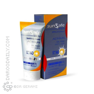 کرم ضد آفتاب آقایان SPF40 سان سیف 50 میلی لیتری