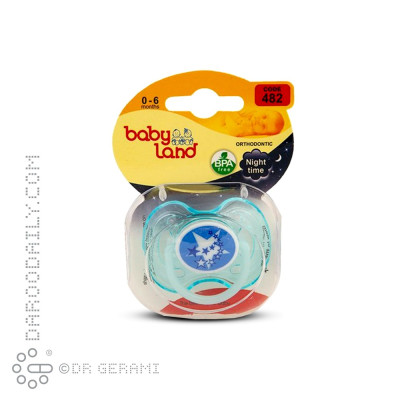 پستانک ارتودنسی شب تاب بی بی لند سایز 1 کد 482