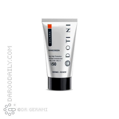 کرم ضد آفتاب بی رنگ فاقد چربی SPF 50 دوتینی 50 میلی لیتری