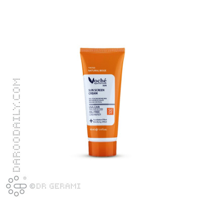 کرم ضد آفتاب بژ روشن پوست چرب SPF50 وچه 40 میلی لیتری