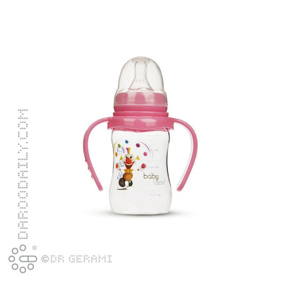 شیشه شیر فندقی دسته دار بی بی لند 150 میلی لیتری کد 249