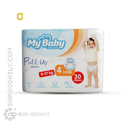 پوشک شورتی کودک پول آپ سایز 4 مای بیبی 30 عددی