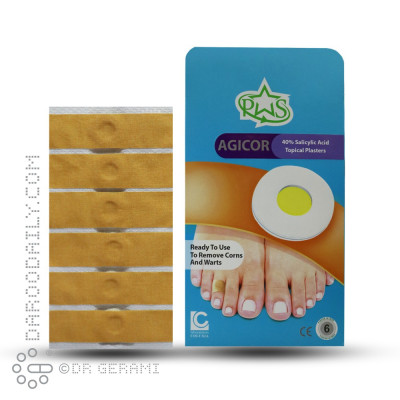 چسب میخچه آجیکور 6 عددی