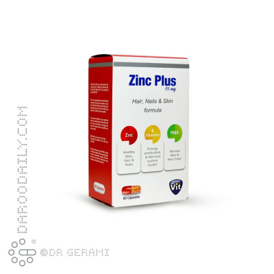 کپسول زینک پلاس 15 میلی گرمی آهسته رهش استار ویت 60 عددی
