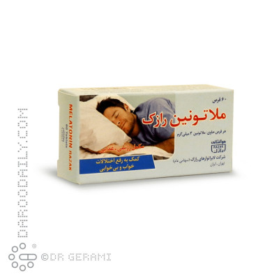 قرص ملاتونین 3 میلی گرمی رازک 60 عددی