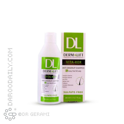 شامپو ضد شوره موهای چرب مدل Vita Ker درمالیفت 200 میلی لیتری