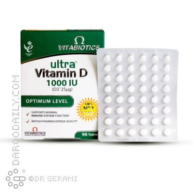 قرص اولترا ۱۰۰۰ واحد ویتامین D ویتابیوتیکس 90 عددی