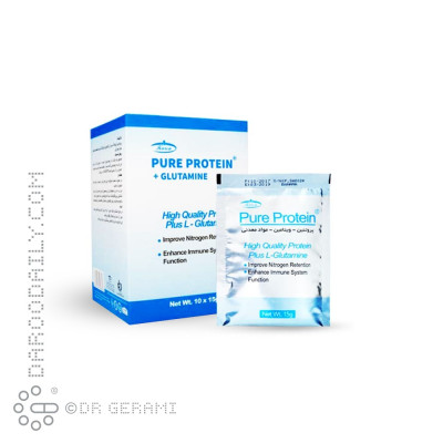 پودر پیور پروتئین و گلوتامین موزی کارن 10 عددی