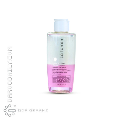 محلول پاک کننده دو فاز آرایش ضد آب چشم و لب لافارر  ۱۰۰ میلی لیتری