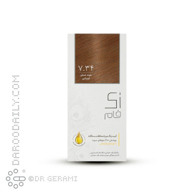 کیت رنگ موی بلوند عسلی کهربایی سری طلایی زی فام شماره 7.34