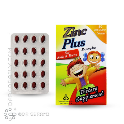 کپسول زینک پلاس ب کمپلکس دانا 60 عددی