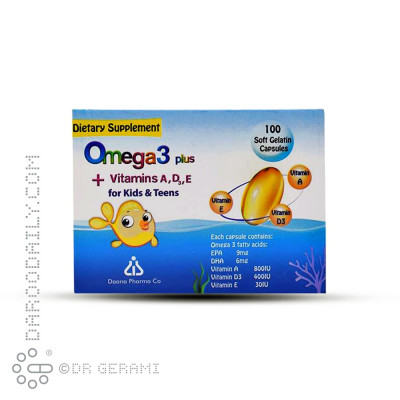 کپسول ژلاتینی امگا 3 پلاس کودکان دانا 100 عددی