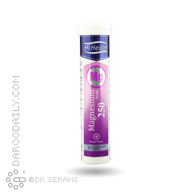 قرص جوشان منیزیم 250 میلی گرمی های هلث 20 عددی