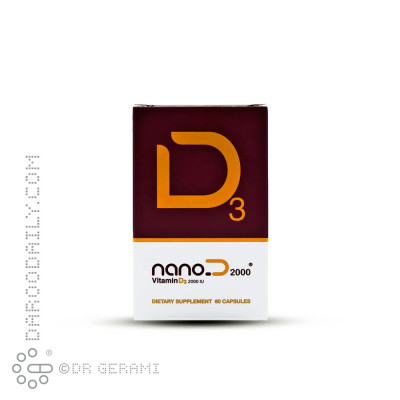 کپسول ویتامین D3 نانو دی 2000 نانو حیات دارو 60 عددی