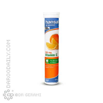 قرص جوشان 500 میلی گرمی ویتامین C هانسال 20 عددی