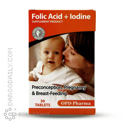 قرص ید و فولیک اسید او پی دی فارما 30 عددی