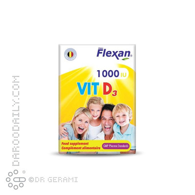 کپسول 1000 واحدی ویتامین D3 فلکسان فیشر 60 عددی