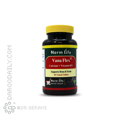 قرص کلسیم و ویتامین D3 وانا فلکس نورم لایف ۶۰ عددی