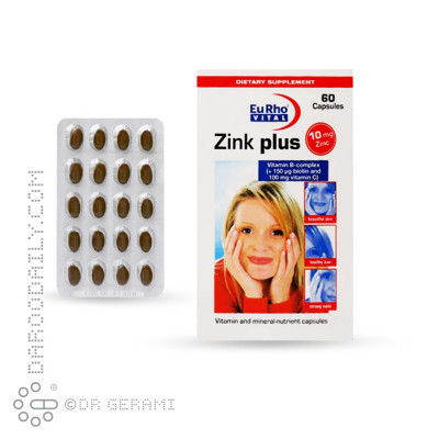 کپسول زینک پلاس 10 میلی گرمی یوروویتال 60 عددی