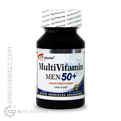 قرص مولتی ویتامین آقایان 50 پلاس اس تی پی فارما 30 عددی