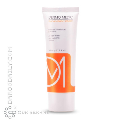 کرم ضد آفتاب رنگی طبیعی SPF50 درمو مدیک 50 میلی لیتری
