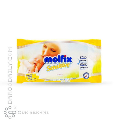 دستمال مرطوب کودک پوست حساس مولفیکس 20 عددی
