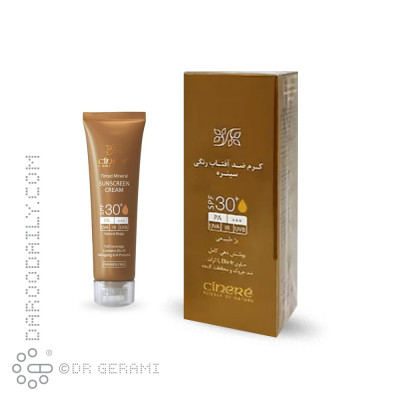 کرم ضد آفتاب کرم پودری بژ طبیعی SPF30 سینره 50 میلی لیتری