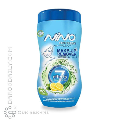 دستمال مرطوب پاک کننده آرایش نینو 70 عددی