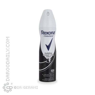 اسپری ضد تعریق بانوان مدل Invisible Black & White رکسونا 150 میلی لیتری