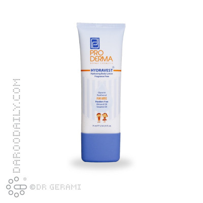 لوسیون مرطوب کننده صورت و بدن کودکان مدل Hydravest پرودرما 75 میلی لیتری