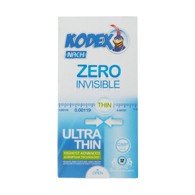 کاندوم ساده مدل Zero Invisible کدکس 12 عددی