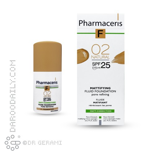 فلوئید مات کننده طبیعی SPF25 فارماسریز شماره 02