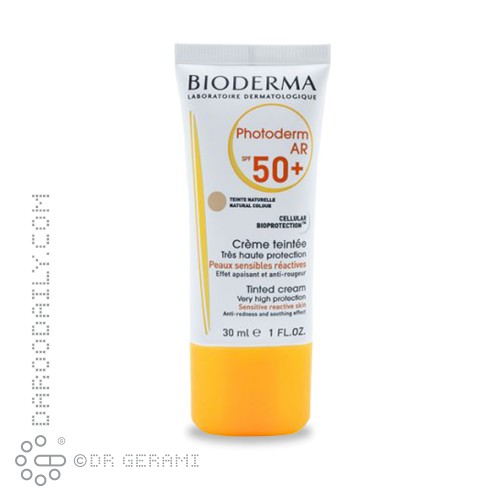 کرم ضد آفتاب طبیعی پوست حساس SPF50 مدل Photoderm AR بایودرما ۳۰ میلی لیتری