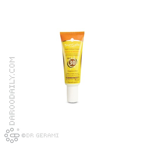 کرم دور چشم بژ طبیعی حاوی ضد آفتاب SPF30 سان سیف 20 گرمی