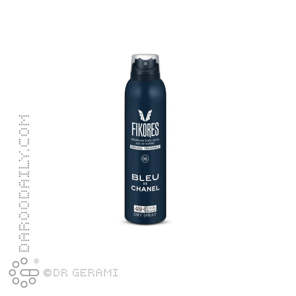 اسپری خوشبو کننده بدن آقایان مدل Bleu De Chanel فیکورس 200 میلی لیتری