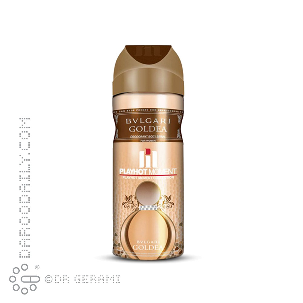 اسپری دئودورانت بانوان مدل Bvlgari Goldea پلی هات مومنت ۲۰۰ میلی لیتری