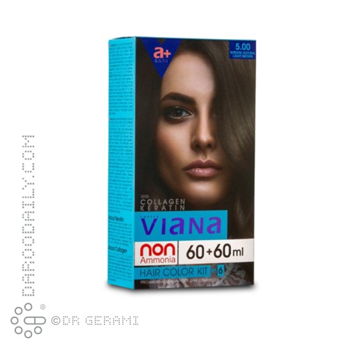 کیت رنگ مو قهوه ای روشن سری طبیعی ویانا شماره 5.0