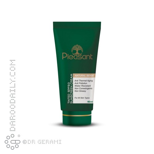 کرم ضد آفتاب بژ طبیعی SPF50 پلزنت 40 میلی لیتری