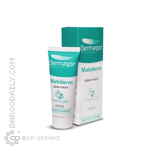 کرم مرطوب کننده و مات کننده پوست چرب مدل Matiderm درماگور 40 میلی لیتری